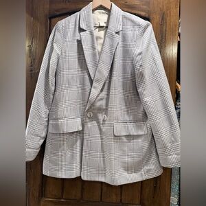 H&M blue gray women’s jacket Blazer L